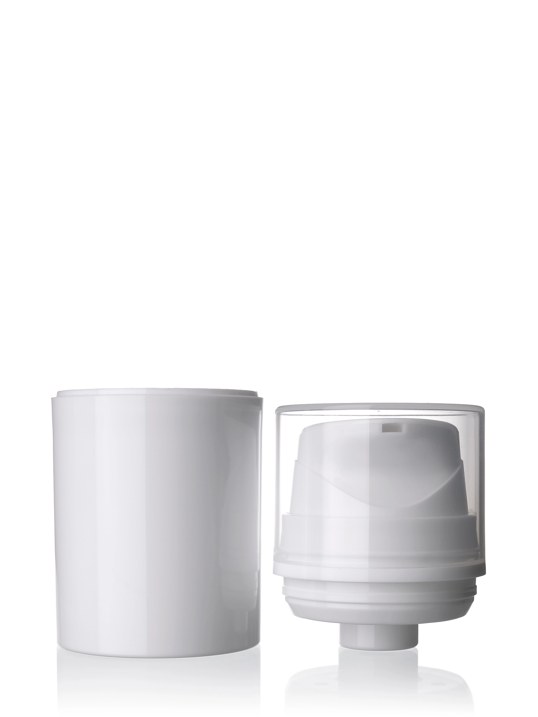 50 ml White PP Plastic Airless Pump Set – A18422NTWH