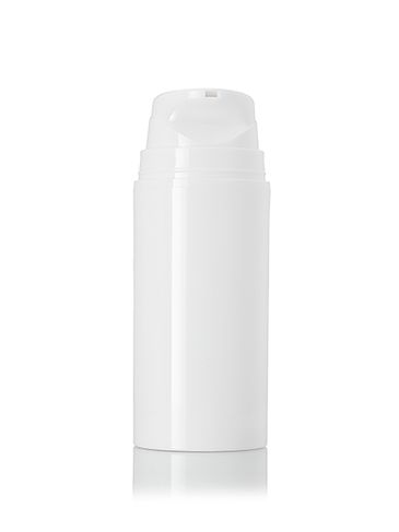 100 mL white PP plastic airless pump set with white container and natural overcap