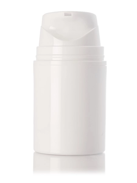 50 ml White PP Plastic Bottle and White PP Plastic Airless Pump – A487WHCL