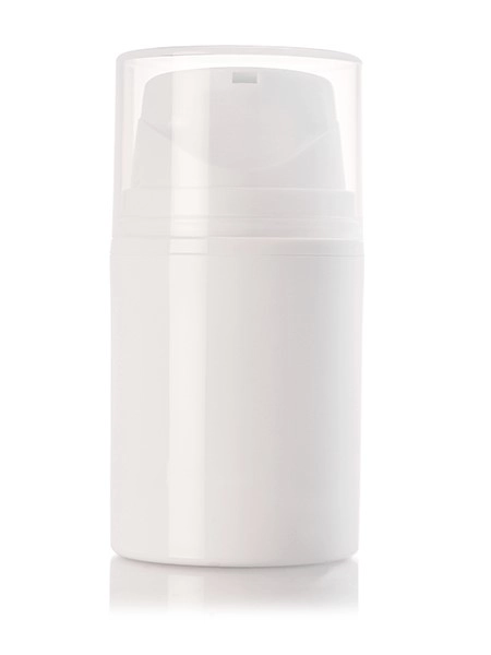 50 ml White PP Plastic Bottle and White PP Plastic Airless Pump – A487WHCL