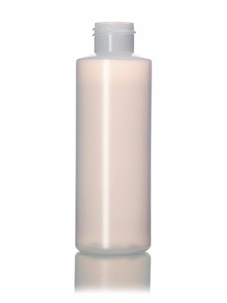 4 oz Natural-Colored HDPE Plastic Cylinder Round Bottle – b008nt