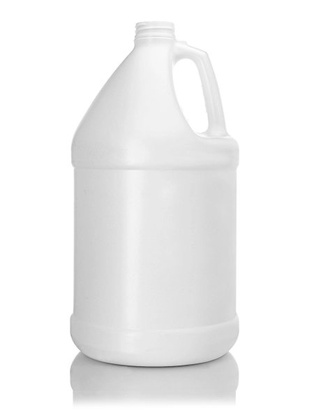 1 Gallon White HDPE Plastic Industrial Round Bottle – B040WH