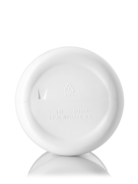 1 Gallon White HDPE Plastic Industrial Round Bottle – B040WH