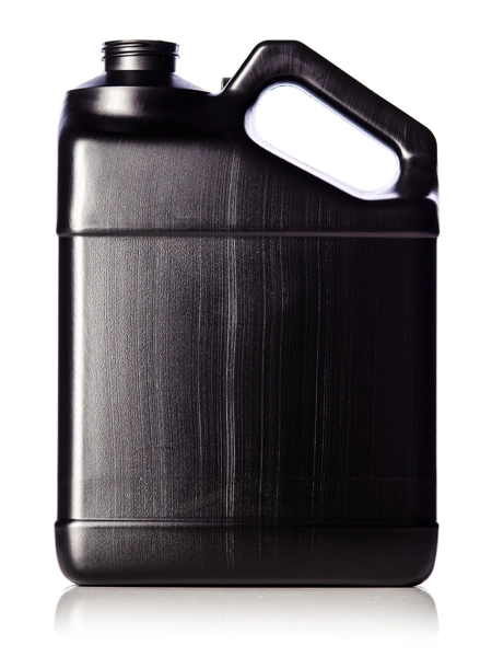 1 Gallon Black HDPE Plastic F-Style Container – B052