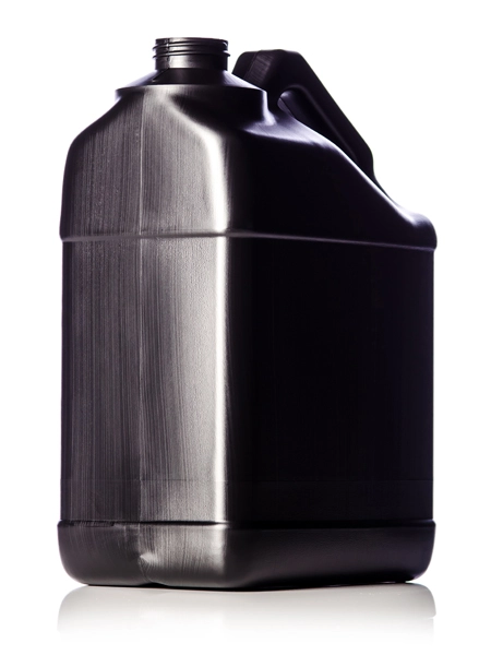1 Gallon Black HDPE Plastic F-Style Container – B052