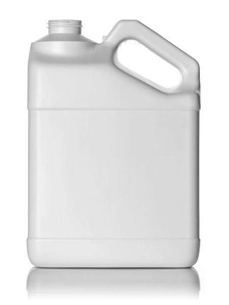 1 Gallon White HDPE Plastic F-Style Container – B053