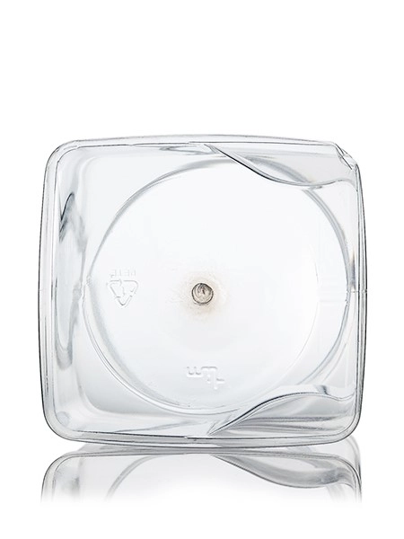 64 oz Clear PET Plastic Square Grip Container – B062CL