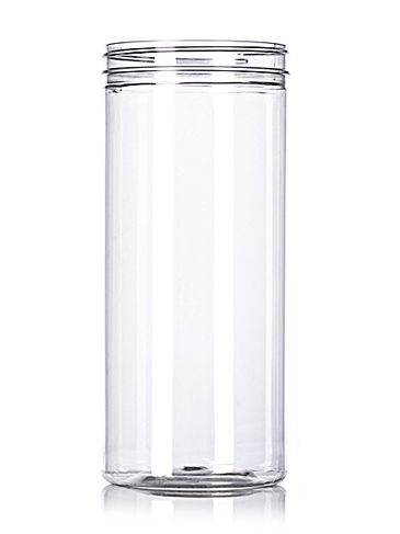 80 oz clear PET plastic jerky canister with 110-400 neck finish