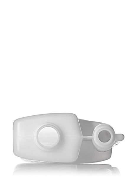 2 Liter Natural-Colored HDPE Plastic Twin-Neck Bottle (requires 2 Caps) – B074