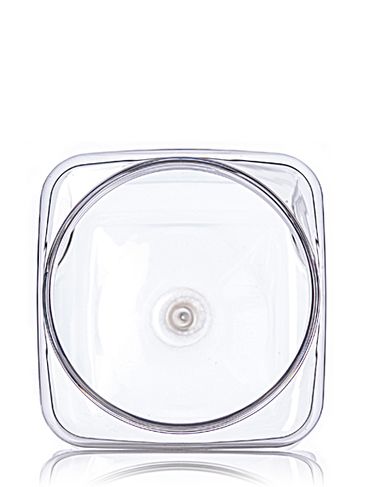 64 oz clear PET plastic square grip container with 110-400 neck finish