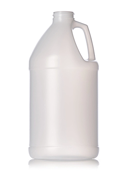 64 oz Natural-Colored HDPE Plastic Industrial Round Bottle – B084P