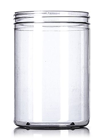 52 oz clear PVC plastic single wall canister with 110-400 neck finish