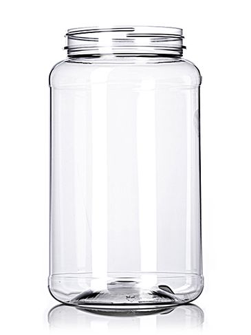 3000 cc clear PET plastic wide-mouth container with 110-400 neck finish