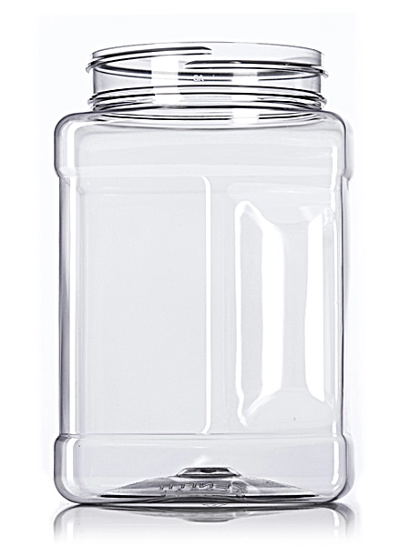 48 oz Clear PET Plastic Square Grip Container – B102
