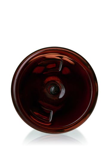 6 oz amber PET plastic cylinder round bottle with 24-410 neck finish
