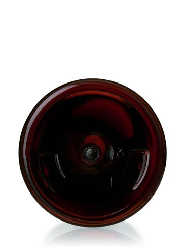 12 oz amber PET plastic cylinder round bottle with 24-410 neck finish