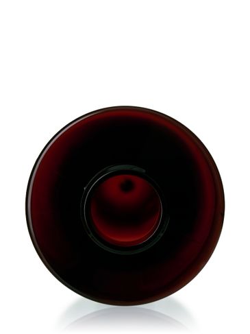 12 oz amber PET plastic cylinder round bottle with 24-410 neck finish
