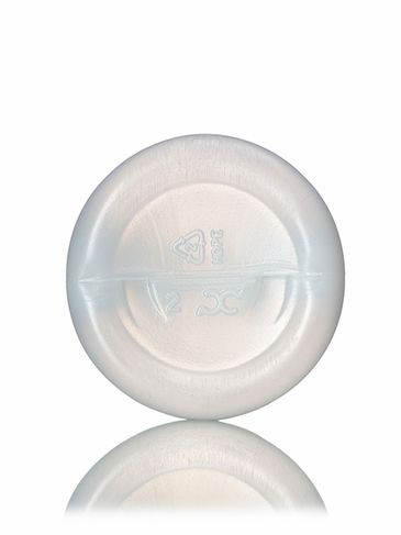 4 oz natural-colored HDPE plastic diamond round bottle with 24-410 neck finish