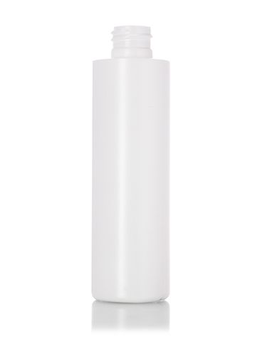 3 oz white HDPE plastic cylinder round bottle with 20-410 neck finish