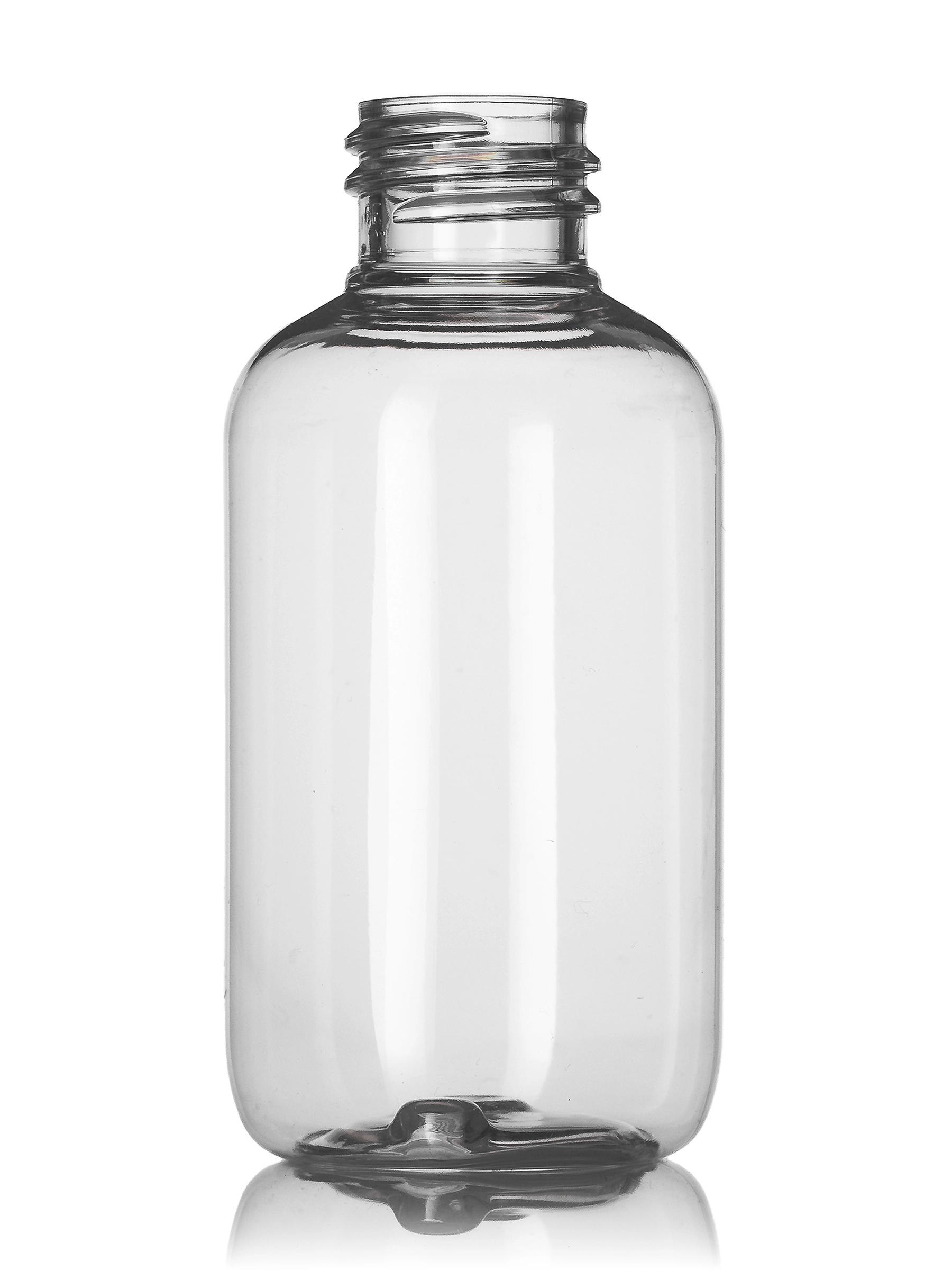 60 ml Clear PET Plastic Boston Round Bottle – B1065CL
