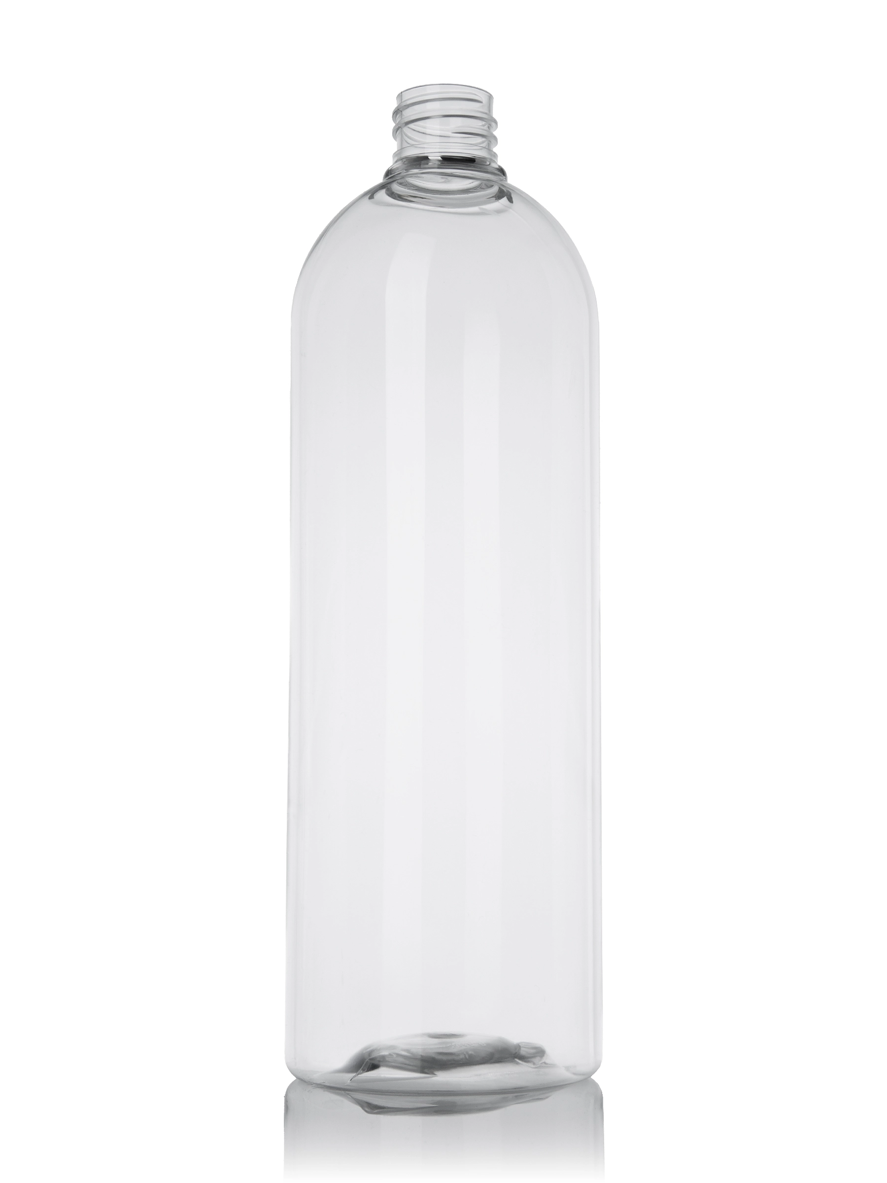 32 oz Clear PET Plastic Cosmo Round Bottle – B106CL