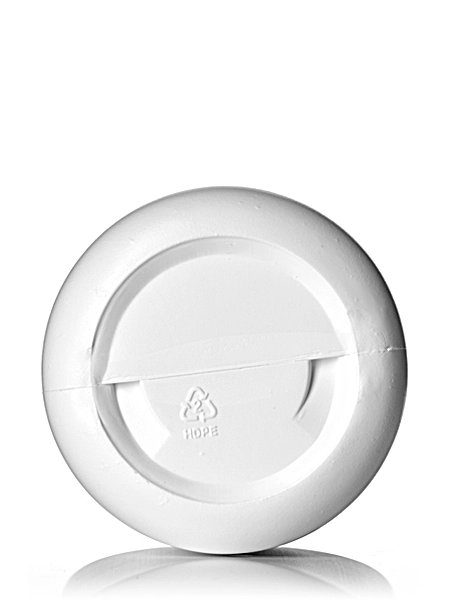 32 oz White HDPE Plastic Diamond Round Bottle – B107