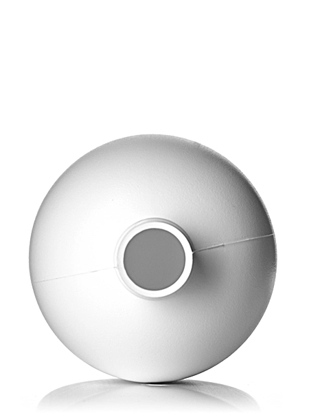 32 oz White HDPE Plastic Diamond Round Bottle – B107
