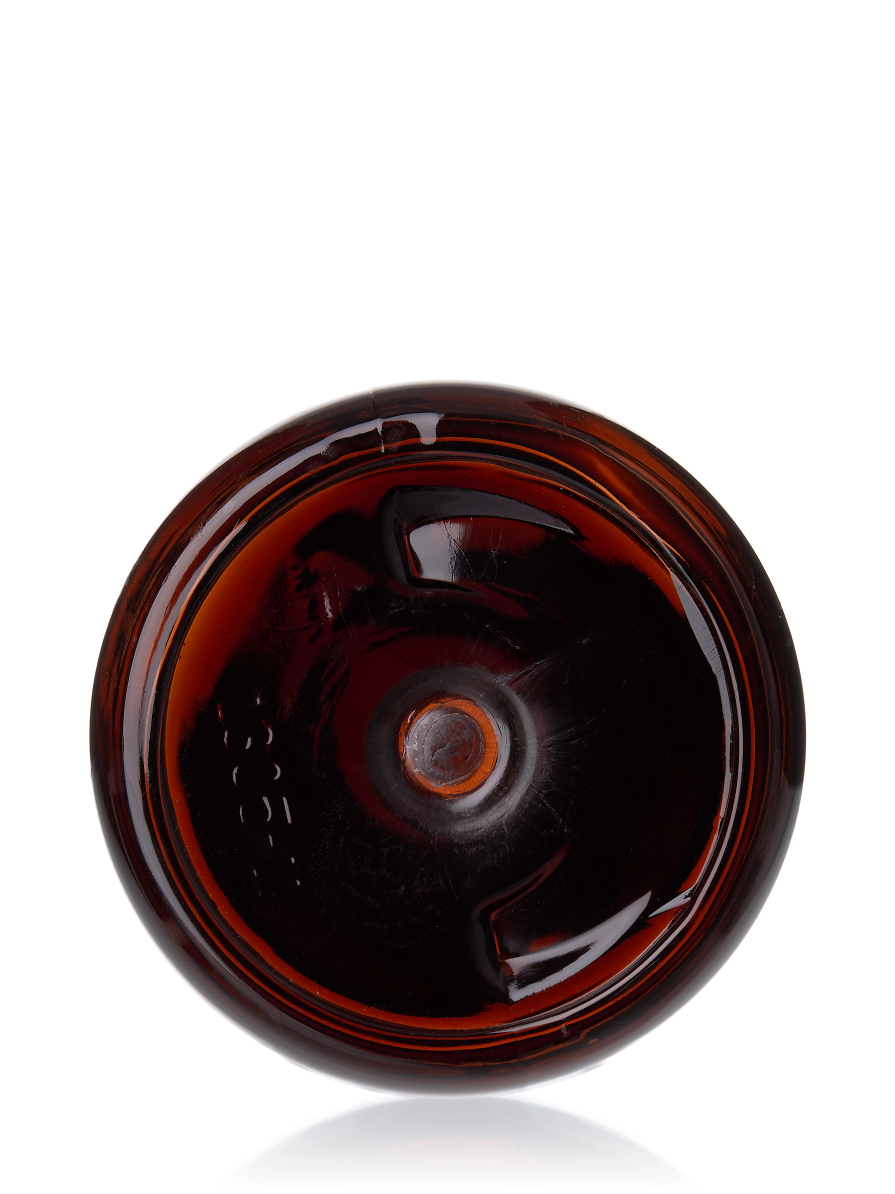 2 oz Amber PET Plastic Modern Round Bottle – B1079AM