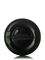 32 oz black HDPE plastic boston round buttress bottle with 38-430 neck finish