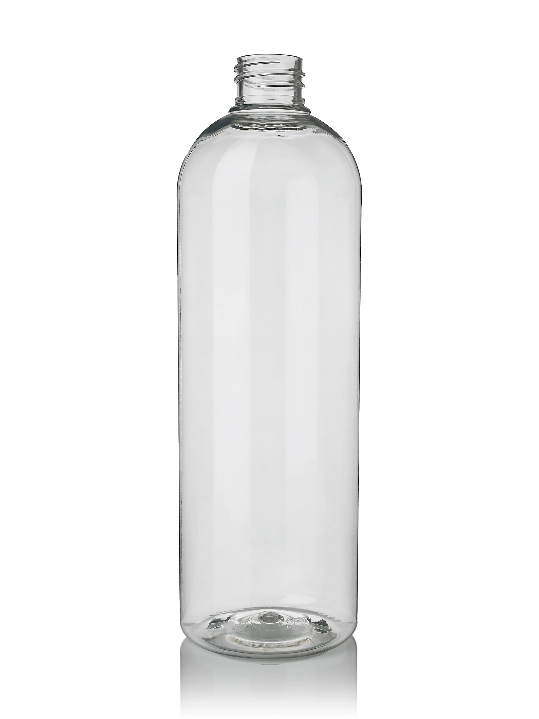 24 oz Clear PET Plastic Bullet Round Bottle – B1114CL
