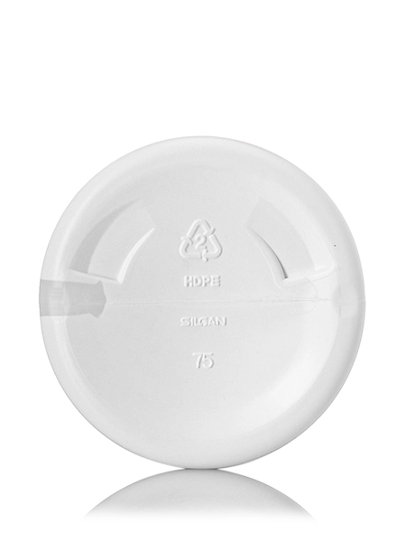 16 oz White HDPE Plastic Cylinder Round Bottle – B1144WH