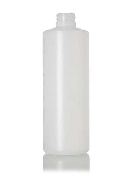 16 oz Natural-Colored HDPE Plastic Cylinder Round Bottle – B1162NT