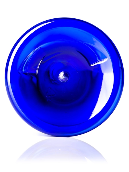 32 oz Cobalt Blue PET Plastic Cosmo Round Bottle – B116B