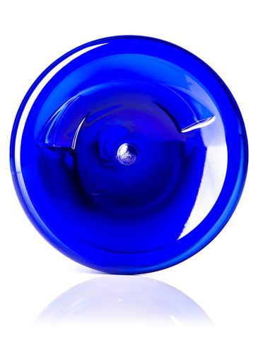 32 oz cobalt blue PET plastic cosmo round bottle with 28-410 neck finish