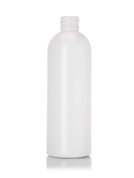 8 oz White HDPE Plastic Royal Round Bottle – B1175WH