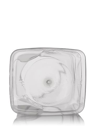 1 gallon clear PET plastic square grip container with 110-400 neck finish