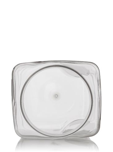 1 gallon clear PET plastic square grip container with 110-400 neck finish