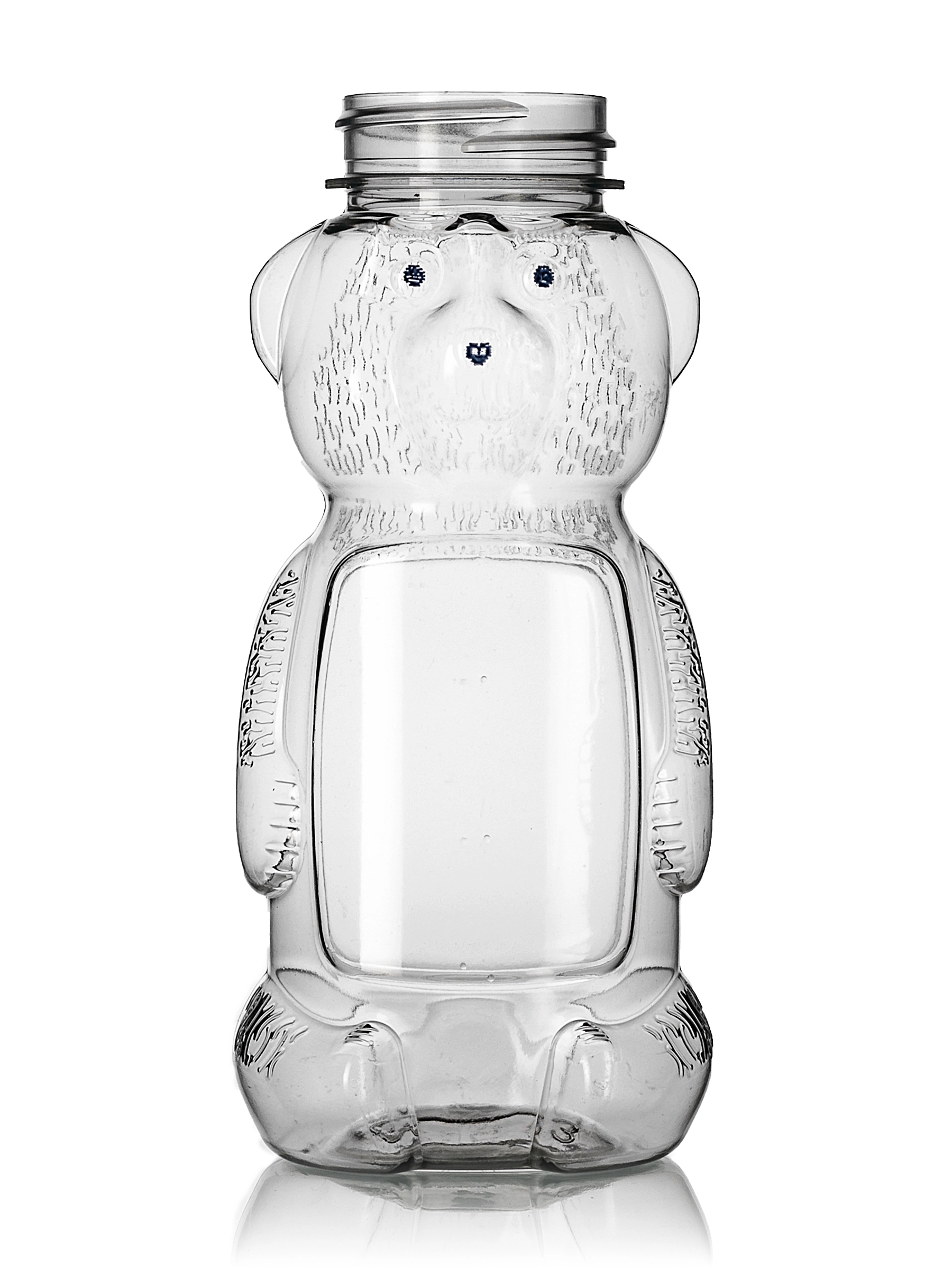 8 oz Clear PET Plastic Honey Bear Bottle (12 oz of Honey) – B1183CL