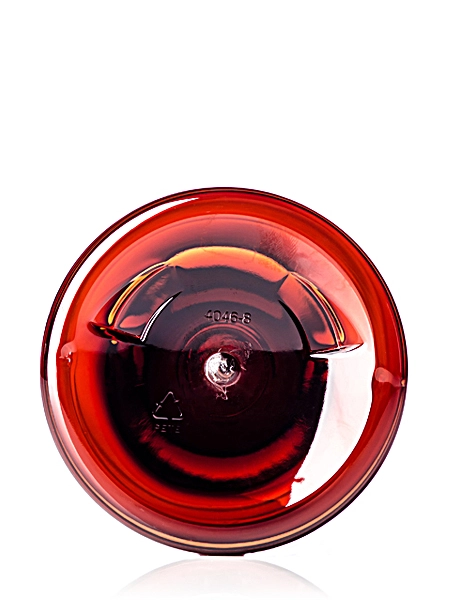 32 oz Amber PET Plastic Cosmo Round Bottle – B119A