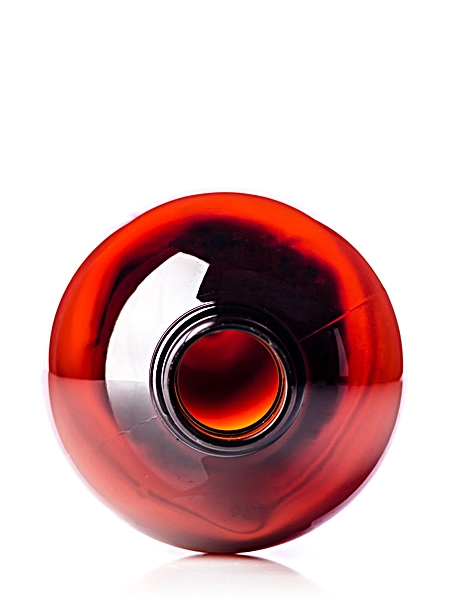 32 oz Amber PET Plastic Cosmo Round Bottle – B119A
