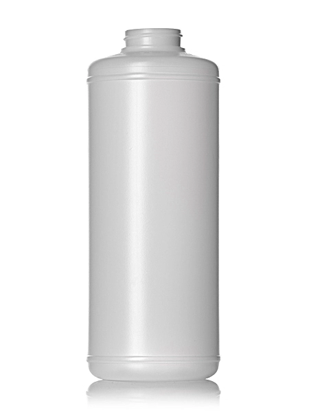 32 oz Natural-Colored HDPE Plastic Cylinder Round Bottle – B119Q