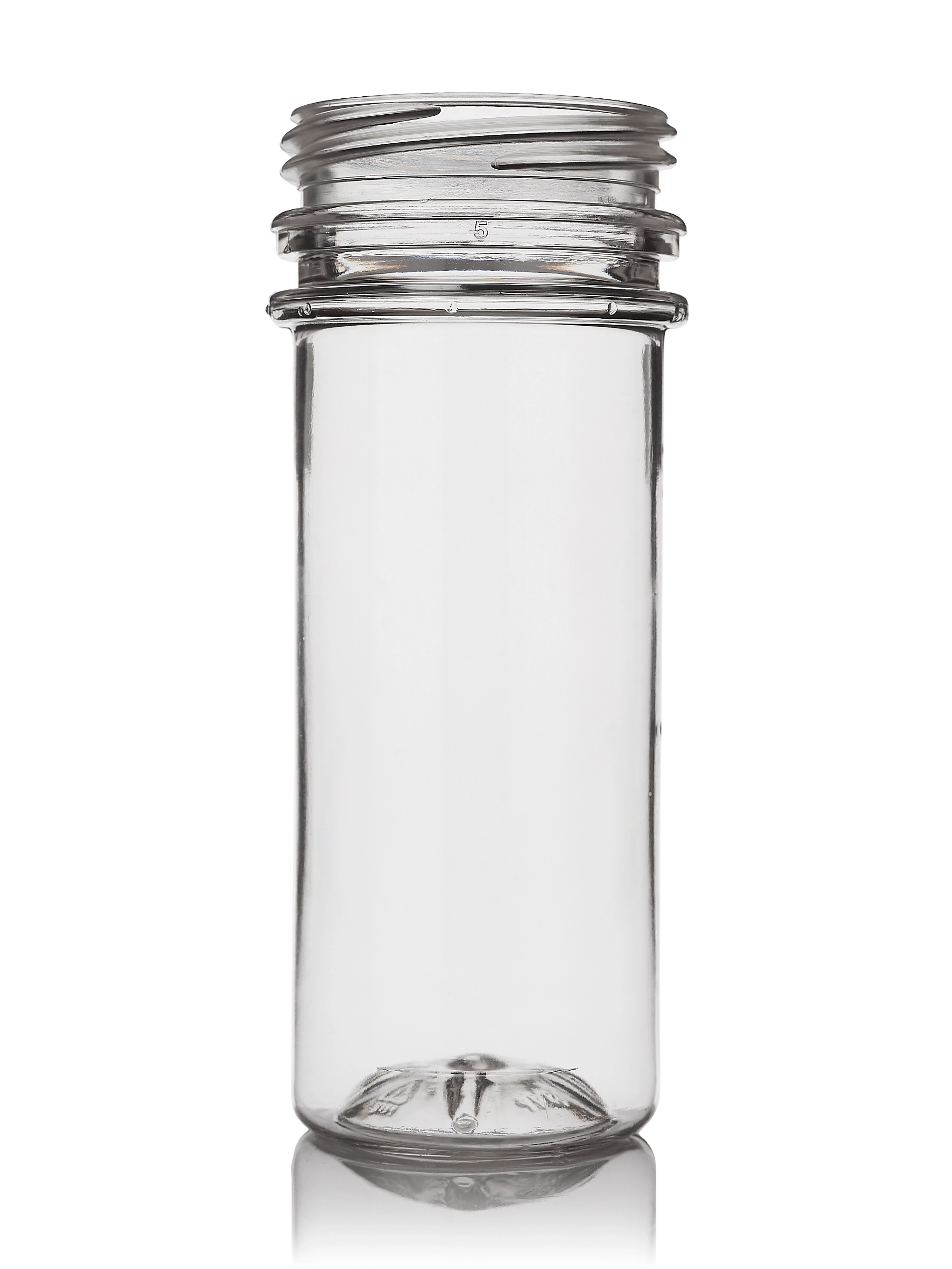 2 oz Clear PET Plastic Cylinder Round Bottle – B1212CL