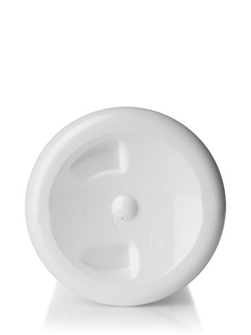 8 oz white PET plastic cosmo round bottle with 24-410 neck finish