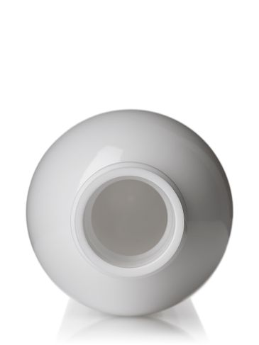 8 oz white PET plastic cosmo round bottle with 24-410 neck finish