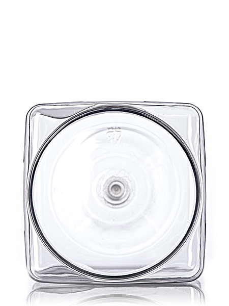 32 oz Clear PET Plastic Square Grip Container – B124