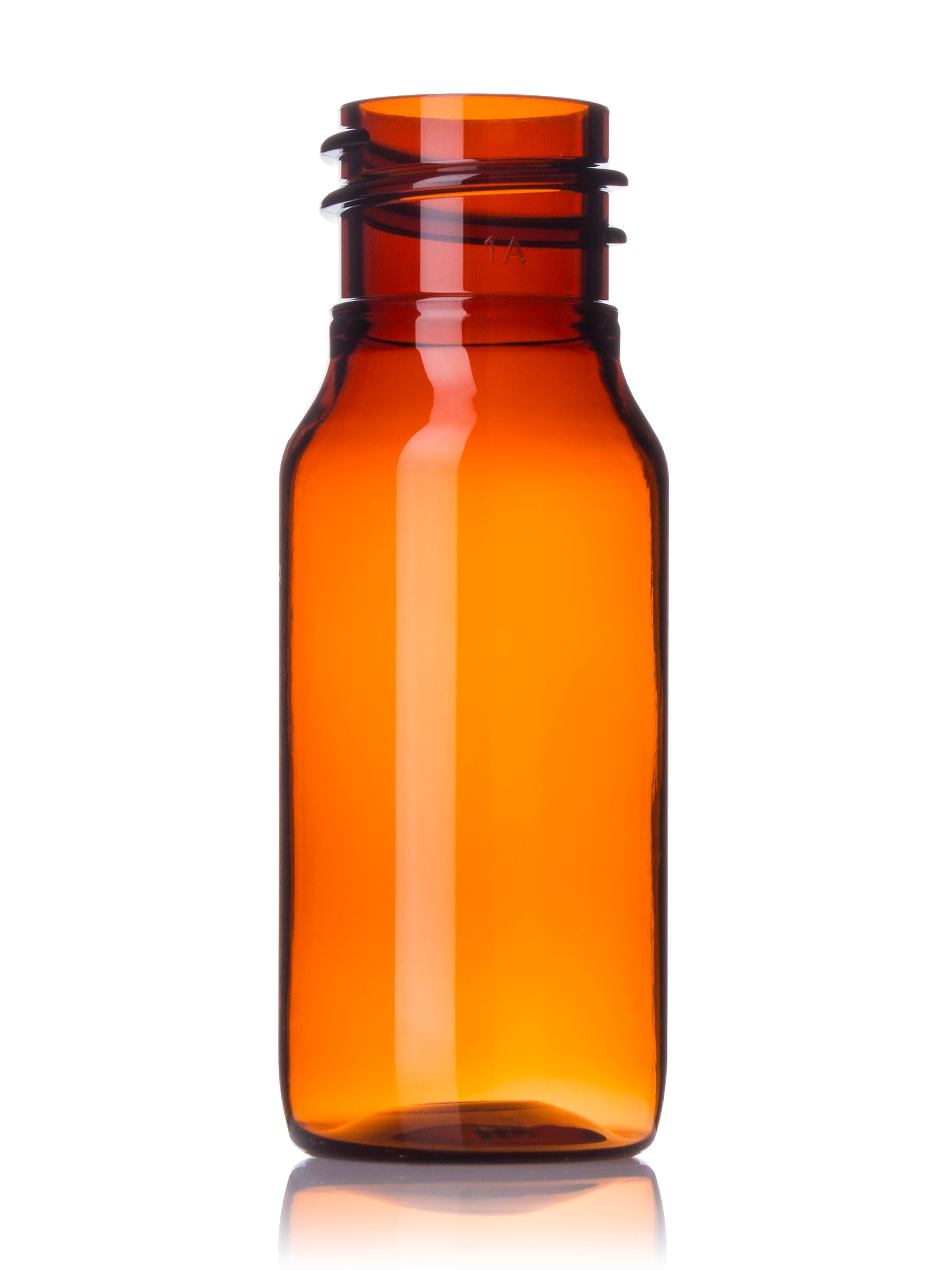 .5 oz (15 Ml) Amber PET Plastic Cosmo Round Bottle – B1240AM