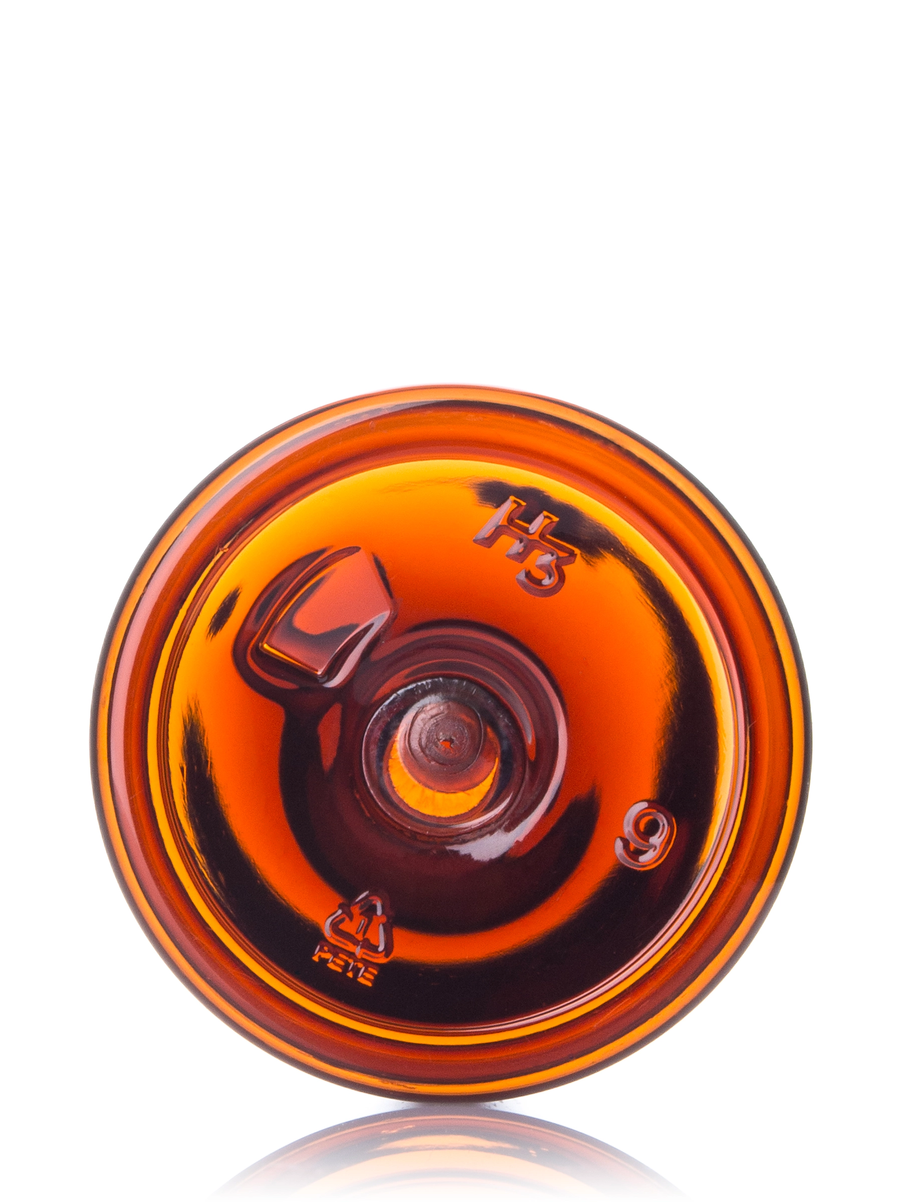2.5 oz Amber PET Plastic Cosmo Round Bottle – B1241AM