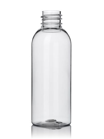 2.5 oz clear PET plastic cosmo round bottle with 20-410 neck finish