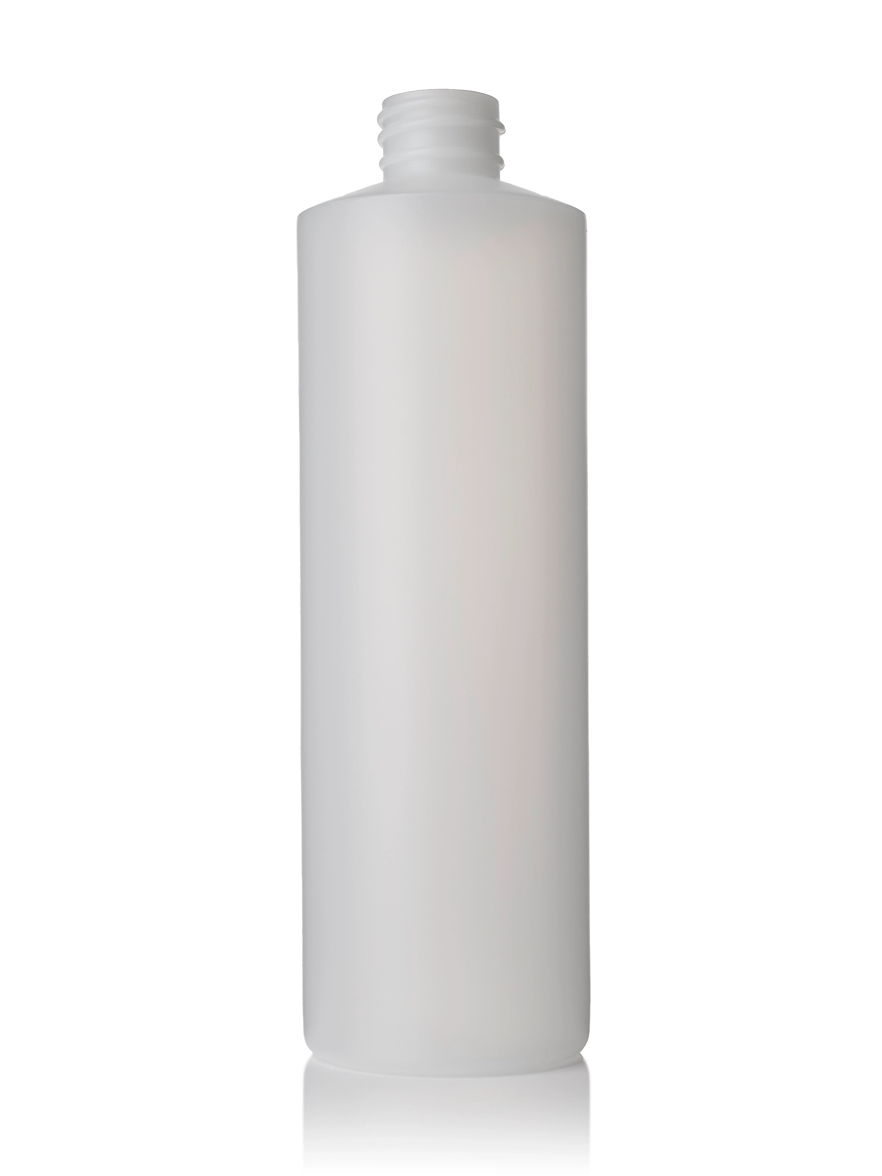 16 oz Natural-Colored HDPE Plastic Cylinder Round Bottle – B1252NT