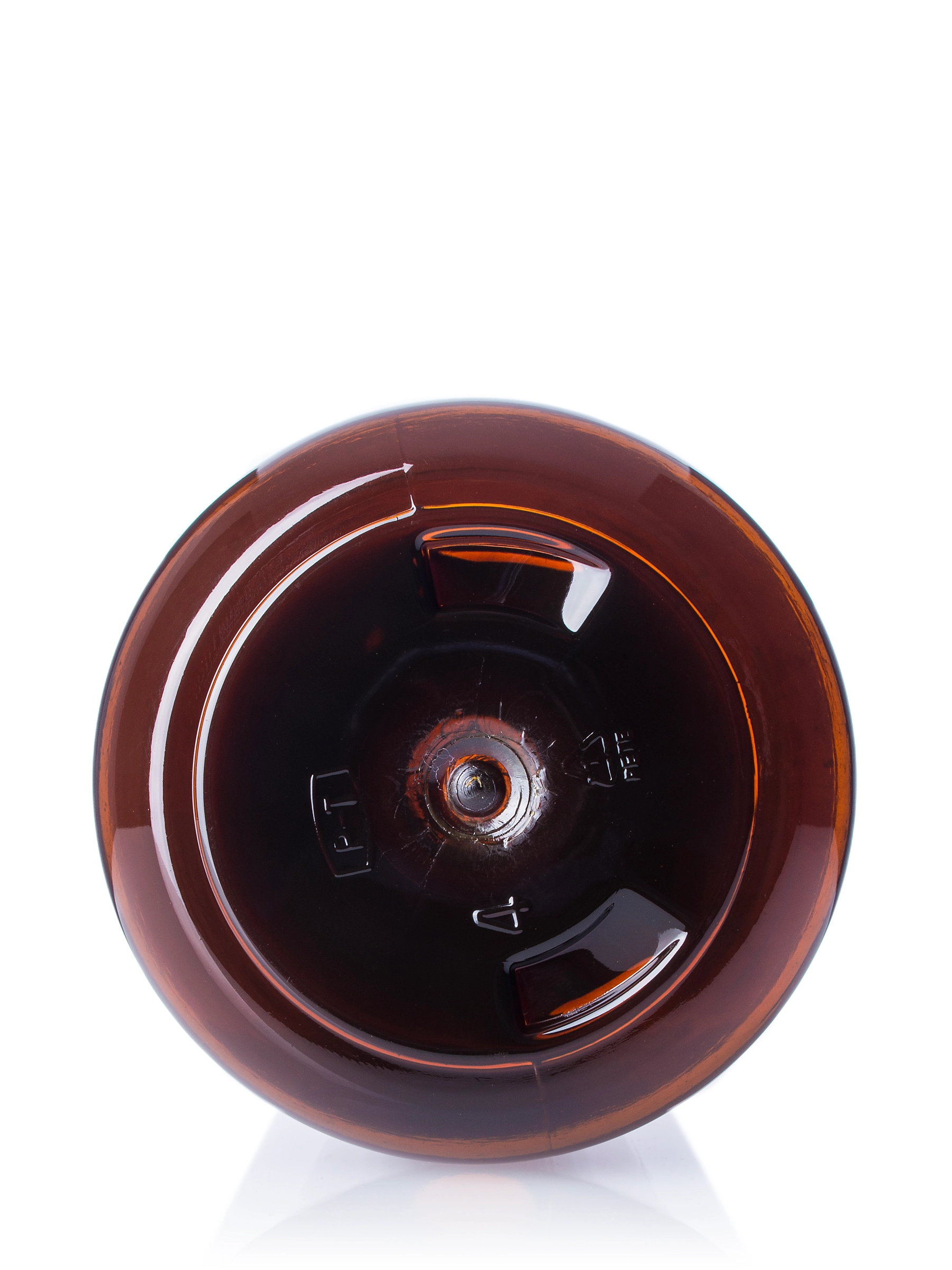 12 oz Amber 100% PCR PET Plastic Boston Round Bottle – B1267AMPCR100
